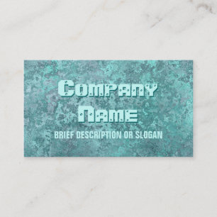 Corrosion green print 'description' business card