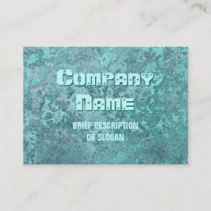 Corrosion green print 'description' chubby business card