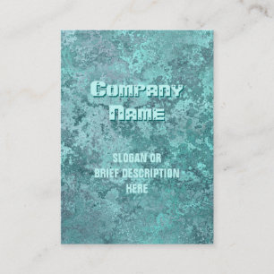 Corrosion green print vertical chubby business card