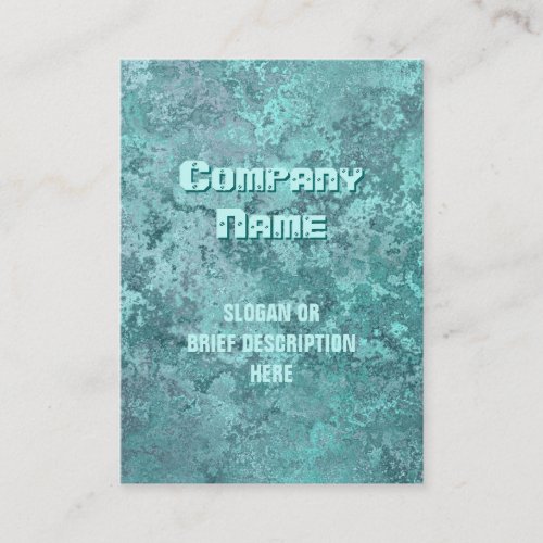 Corrosion green print vertical chubby business card