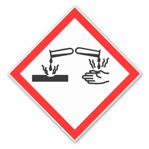 Corrosion Hazard Symbol Label