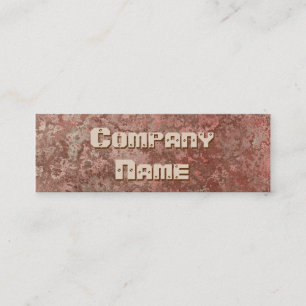 Corrosion print brown business card skinny