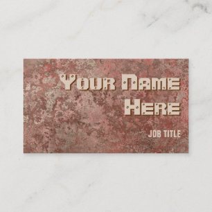 Corrosion red print business card side text
