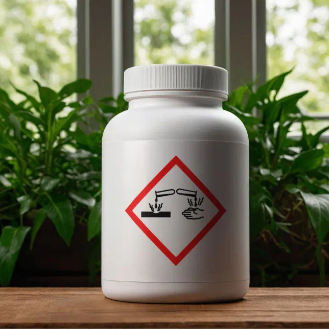 Corrosive COSHH Sticker | Zazzle