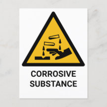 Corrosive Substance Warning, Caustic Chemical