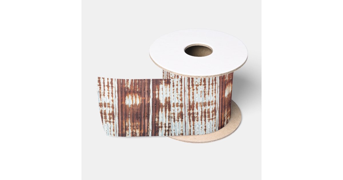 Barn Ribbon Corrugated Barn Tin Satin Ribbon | Zazzle
