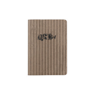 Corrugated Cardboard Look Passport Holder