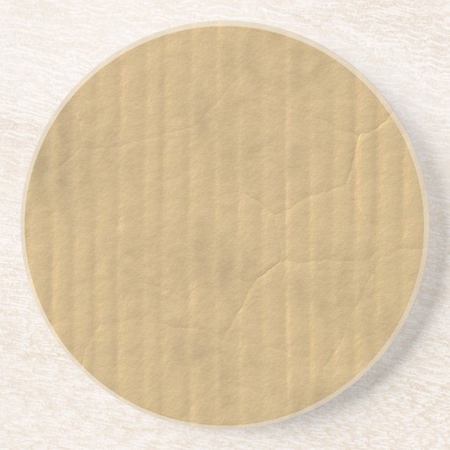 Corrugated Cardboard Texture Coaster (Front)