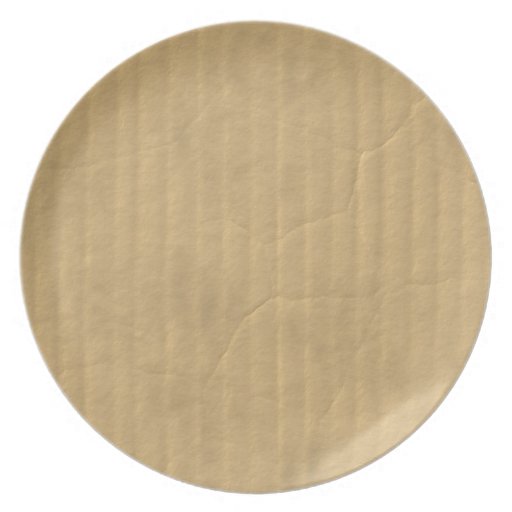 Corrugated Cardboard Texture Dinner Plate | Zazzle