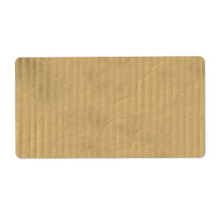 Corrugated Cardboard Texture Label