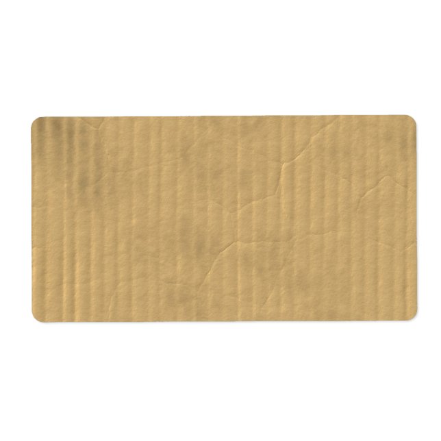 Corrugated Cardboard Texture Label (Front)