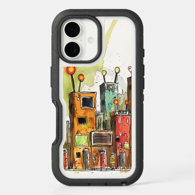 corrugated construction otterbox iPhone case (Back)