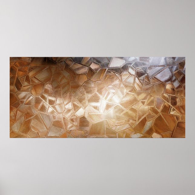 Corrugated glass with backlight. Beautiful light r Poster (Front)