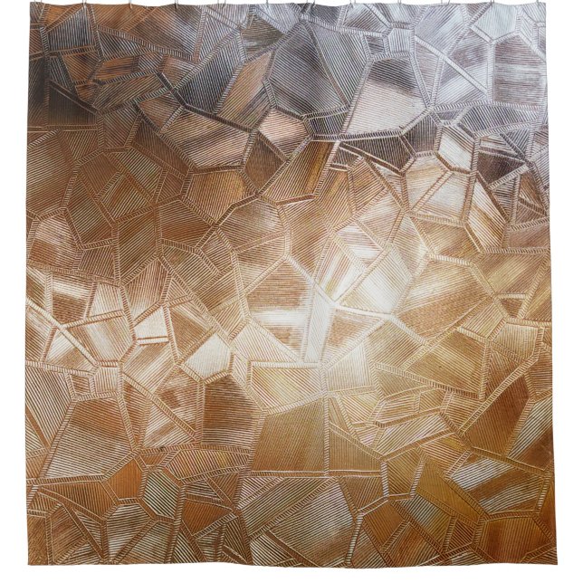 Corrugated glass with backlight. Beautiful light r Shower Curtain (Front)