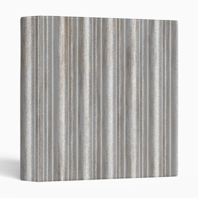 corrugated metal 3 ring binder (Front/Spine)