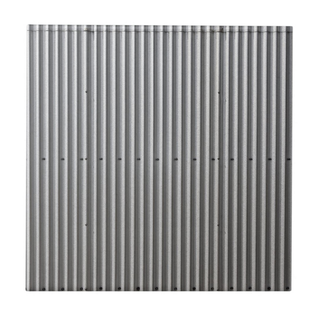 Corrugated Metal Background Ceramic Tile Zazzle