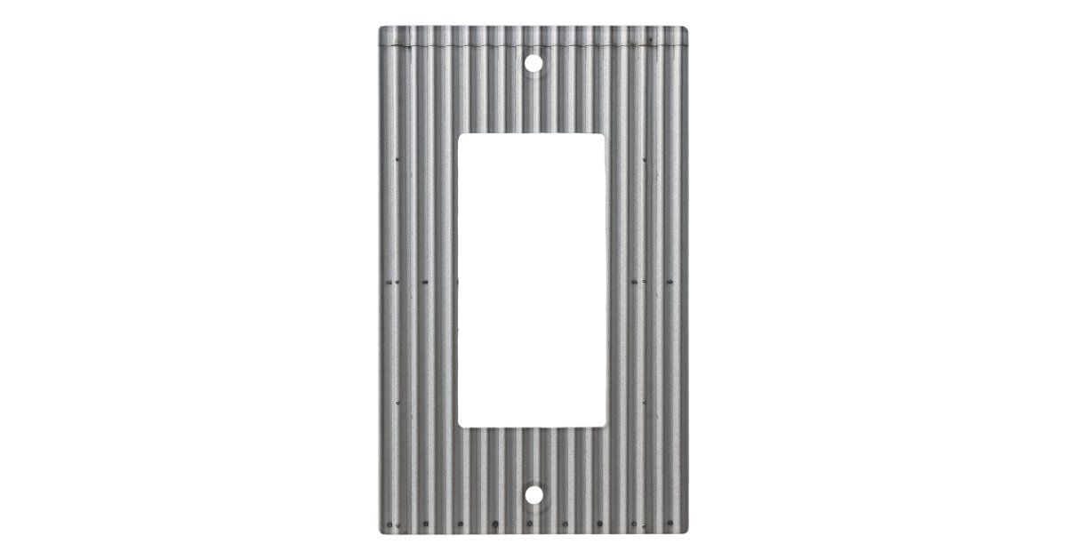 Corrugated Metal Background Light Switch Cover Zazzle