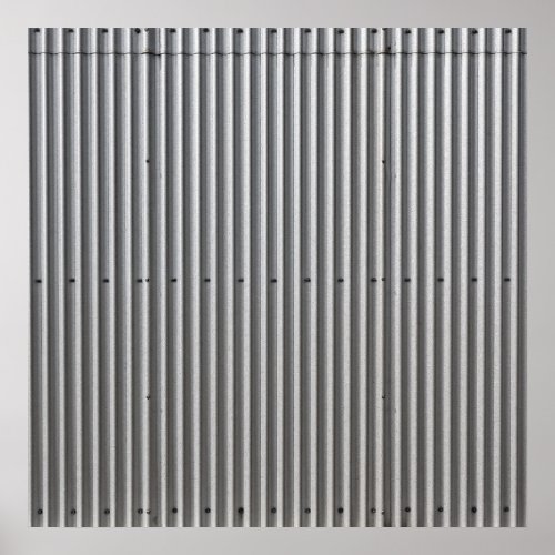 Corrugated Metal Background Poster