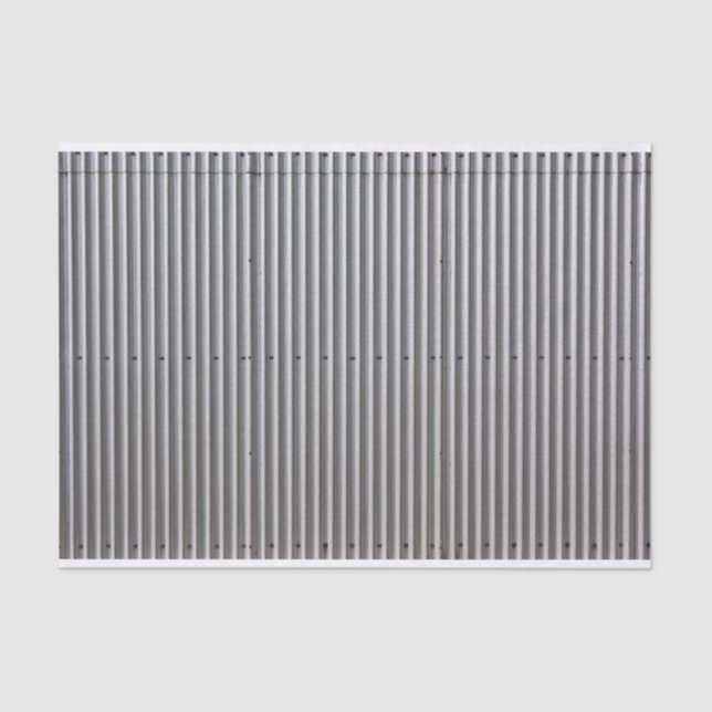 Corrugated Metal Background Tissue Paper (Front)
