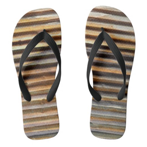 Corrugated Metal Flip Flops | Zazzle