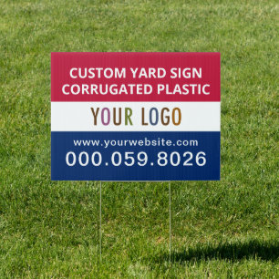 Corrugated Plastic Business Yard Sign Double Sided