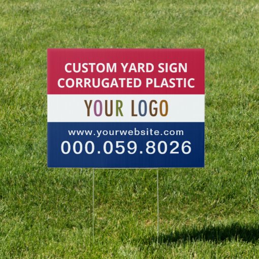 Corrugated Plastic Business Yard Sign Double Sided | Zazzle