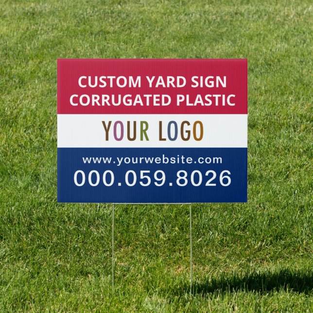 Corrugated Plastic Business Yard Sign Double Sided (Insitu)