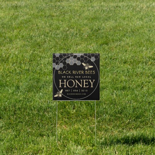 Corrugated Plastic Honey Beekeepers Yard Sign