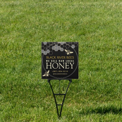 Corrugated Plastic Honey Beekeepers Yard Sign Bee