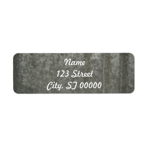 corrugated sheet metal label