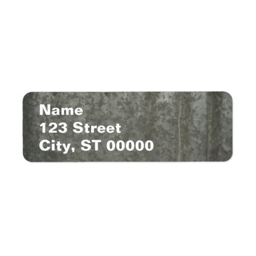 corrugated sheet metal label