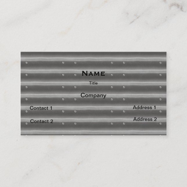 Corrugated Steel Look Business Card (Front)