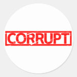 Corrupt Stamp Classic Round Sticker