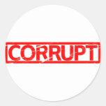 Corrupt Stamp Classic Round Sticker