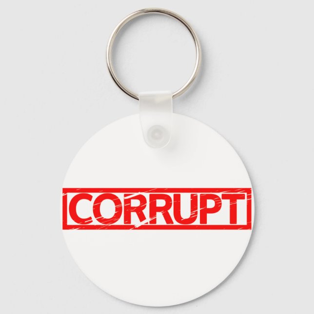 Corrupt Stamp Keychain (Front)