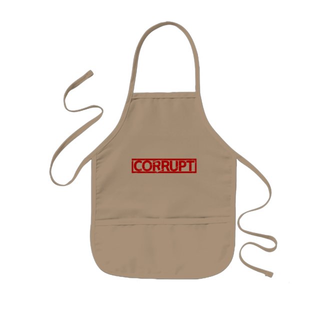 Corrupt Stamp Kids' Apron (Front)