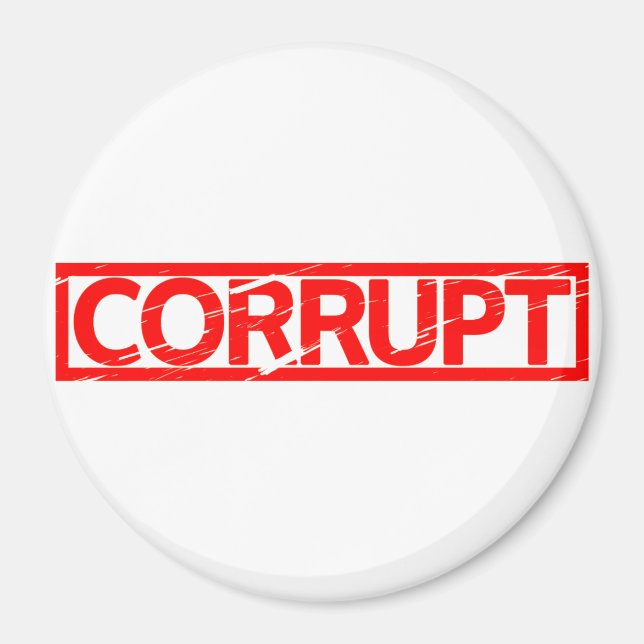 Corrupt Stamp Magnet (Front)