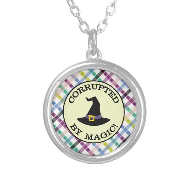 CORRUPTED BY MAGIC! SILVER PLATED NECKLACE (Front)