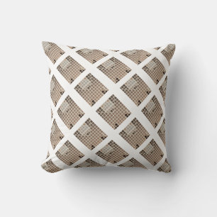 Corrupted Houndstooth Throw Pillow