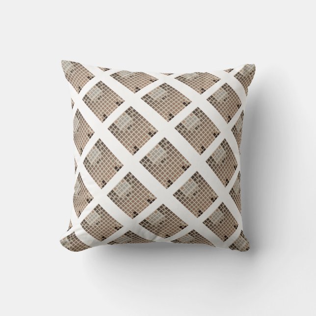 Corrupted Houndstooth Throw Pillow (Front)