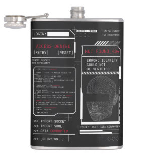 Corrupted - Techno-Brutalist Streetwear Design Flask