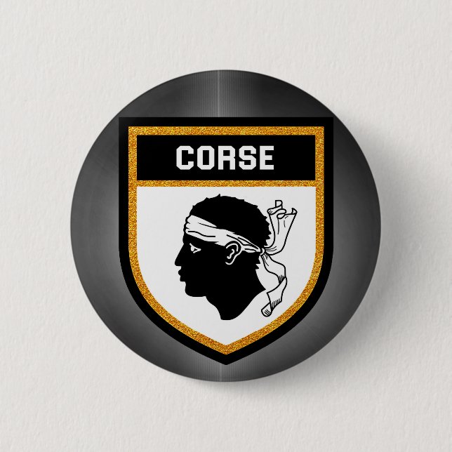 Corse  Flag Pinback Button (Front)