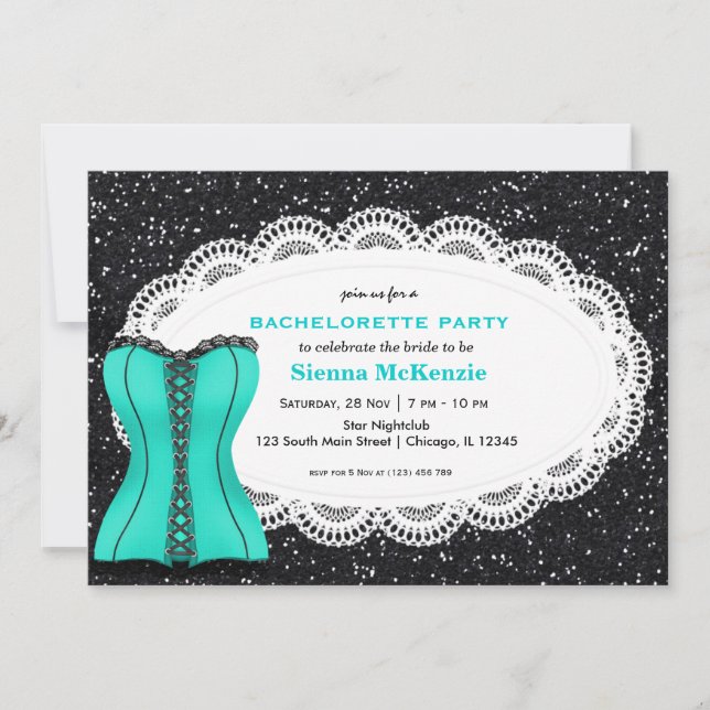 Corset Bachelorette Party Invitation (Front)