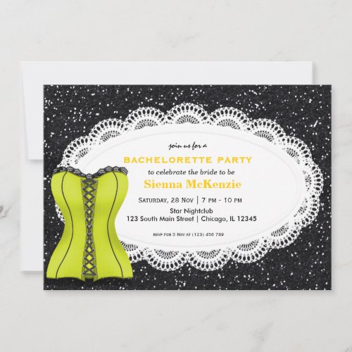 Corset Bachelorette Party Personalized Invites
