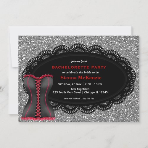 Corset Bachelorette Party Invitation