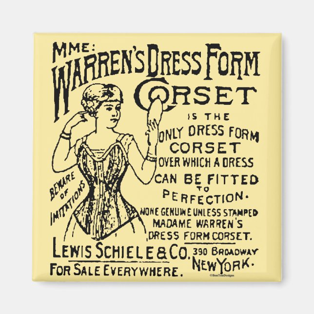 Corset Newspaper Advertisement Magnet (Front)