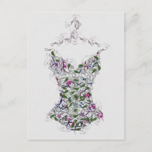 Corset On A Hanger Postcard