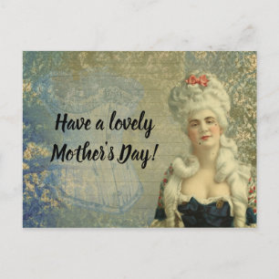 Corset Victorian Lady Formal Evening Wear Postcard