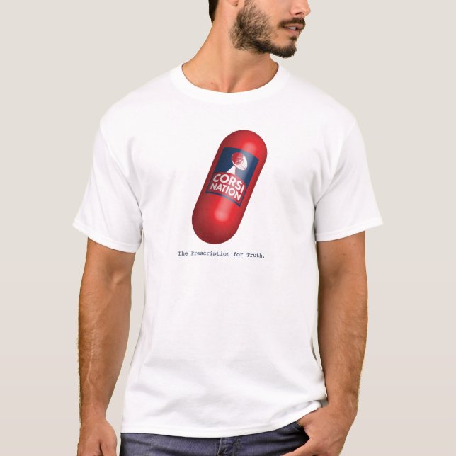 Corsi Nation Red Pill White Shirt (Front)