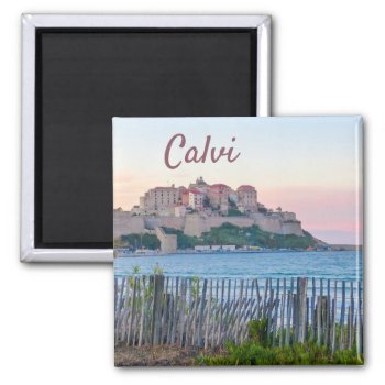 Corsica Calvi Sunset Souvenir Magnet by stdjura at Zazzle